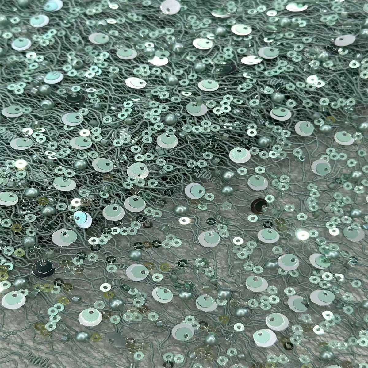 5 Yards Beaded Lace Fabric for Dresses & Gowns – Wedding & Bridal Lace Material | Love in Lace | NO. HN062