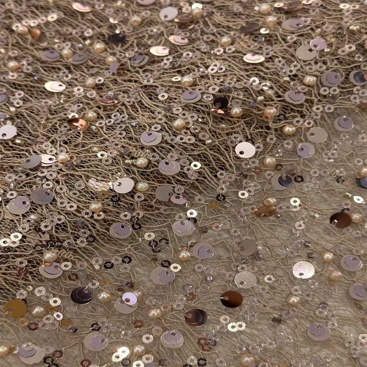 5 Yards Beaded Lace Fabric for Dresses & Gowns – Wedding & Bridal Lace Material | Love in Lace | NO. HN062