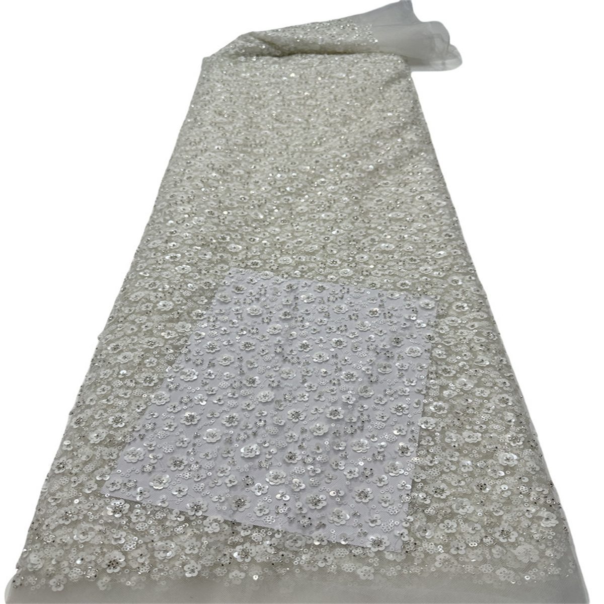 5 Yards Beaded Lace Fabric for Dresses & Gowns – Wedding & Bridal Lace Material | Love in Lace | NO. PFS042