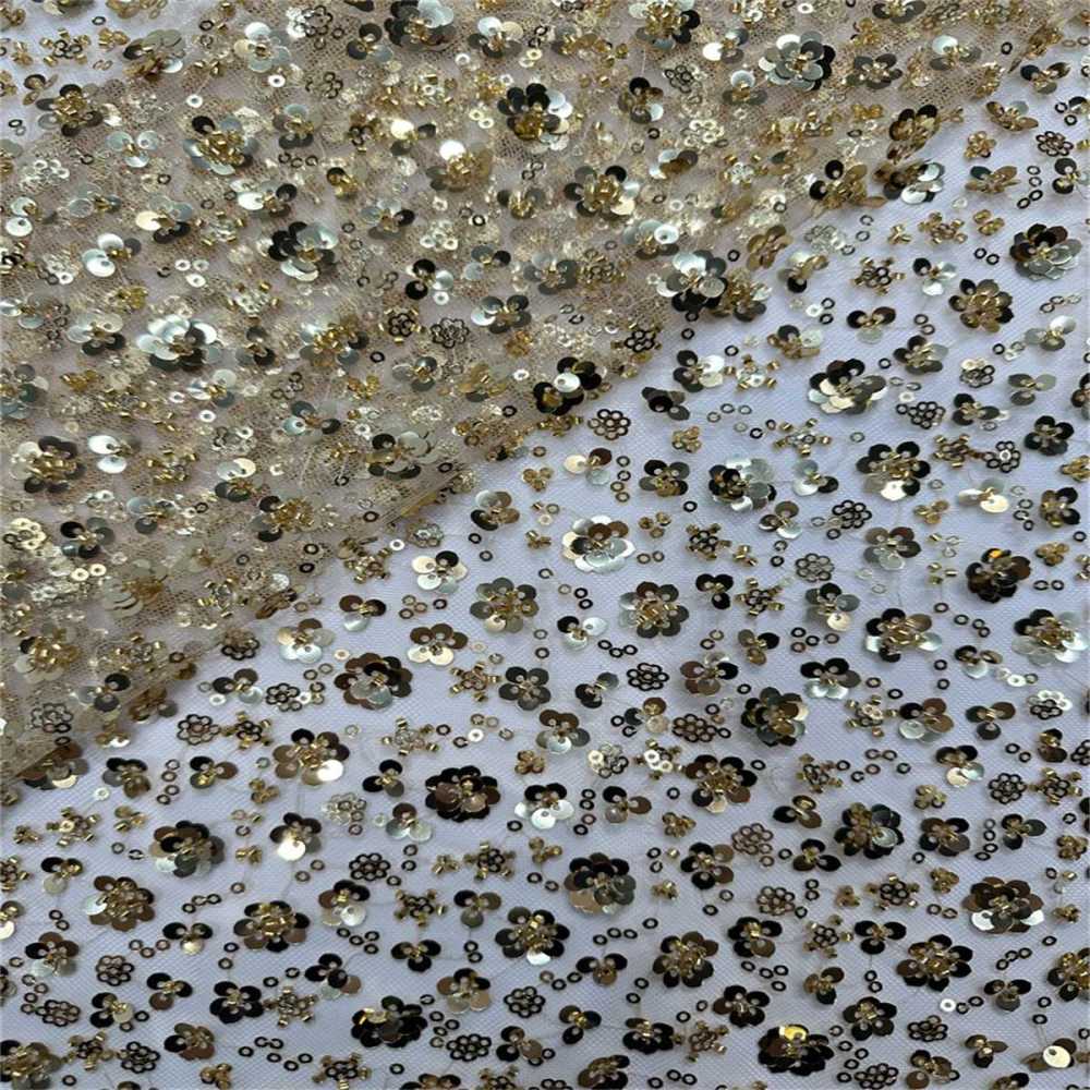 5 Yards Beaded Lace Fabric for Dresses & Gowns – Wedding & Bridal Lace Material | Love in Lace | NO. PFS042