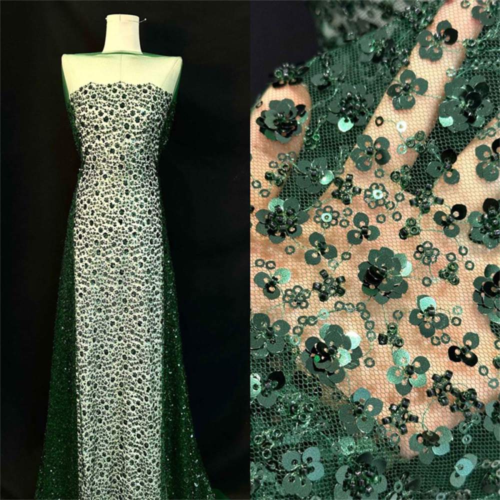 5 Yards Beaded Lace Fabric for Dresses & Gowns – Wedding & Bridal Lace Material | Love in Lace | NO. PFS042