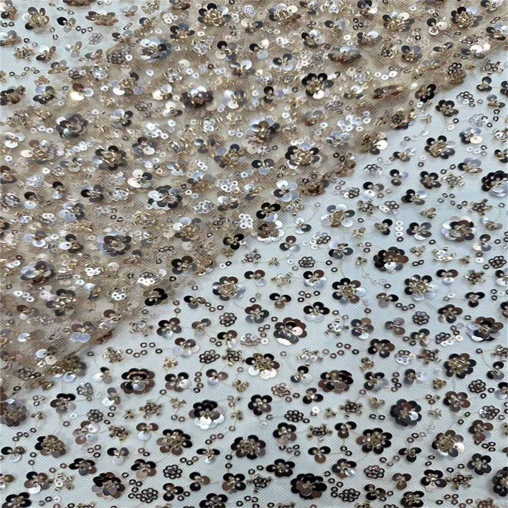 5 Yards Beaded Lace Fabric for Dresses & Gowns – Wedding & Bridal Lace Material | Love in Lace | NO. PFS042