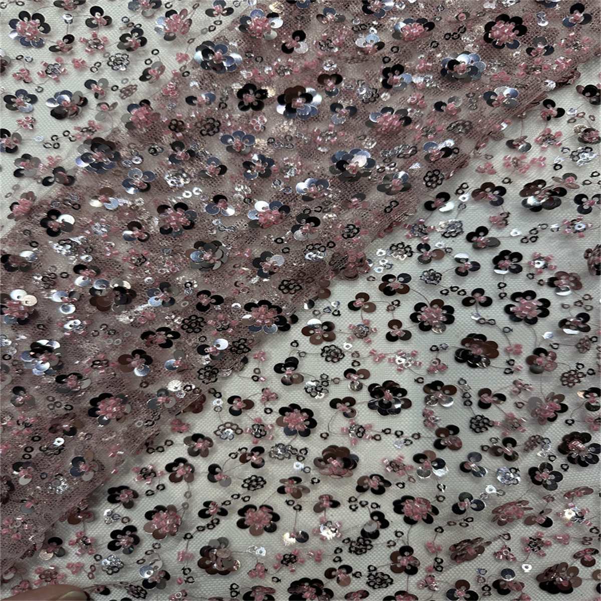 5 Yards Beaded Lace Fabric for Dresses & Gowns – Wedding & Bridal Lace Material | Love in Lace | NO. PFS042