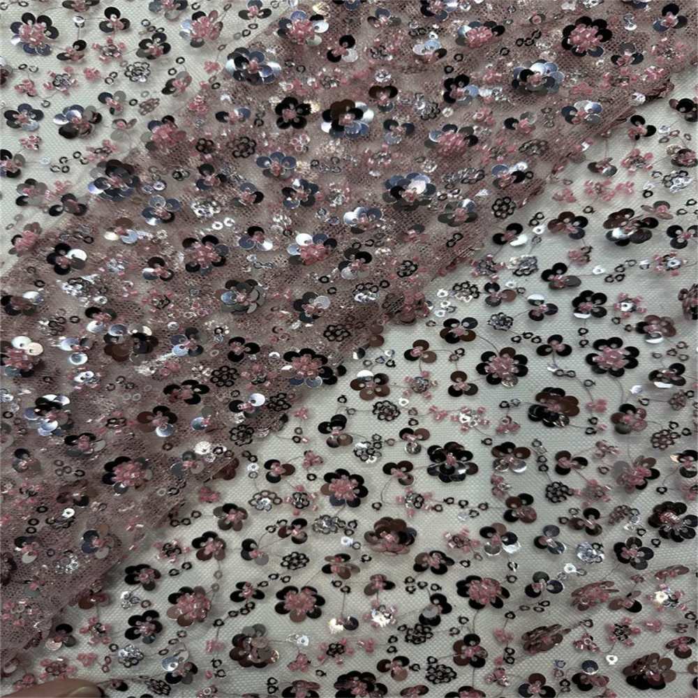 5 Yards Beaded Lace Fabric for Dresses & Gowns – Wedding & Bridal Lace Material | Love in Lace | NO. PFS042