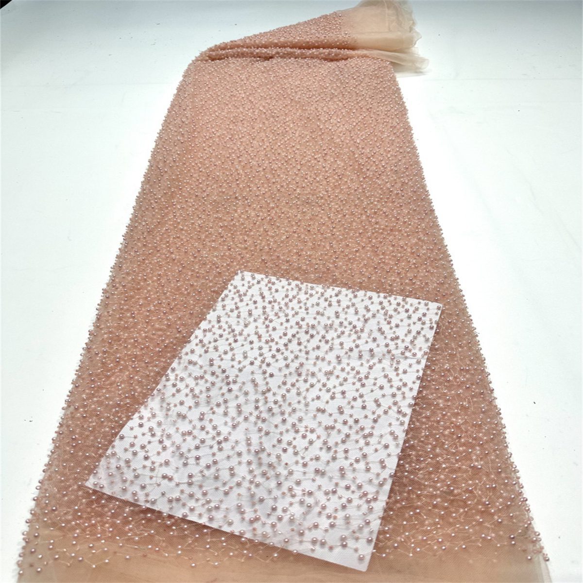 5 Yards Beaded Lace Fabric for Dresses & Gowns – Wedding & Bridal Lace Material | Love in Lace | NO. TDD411
