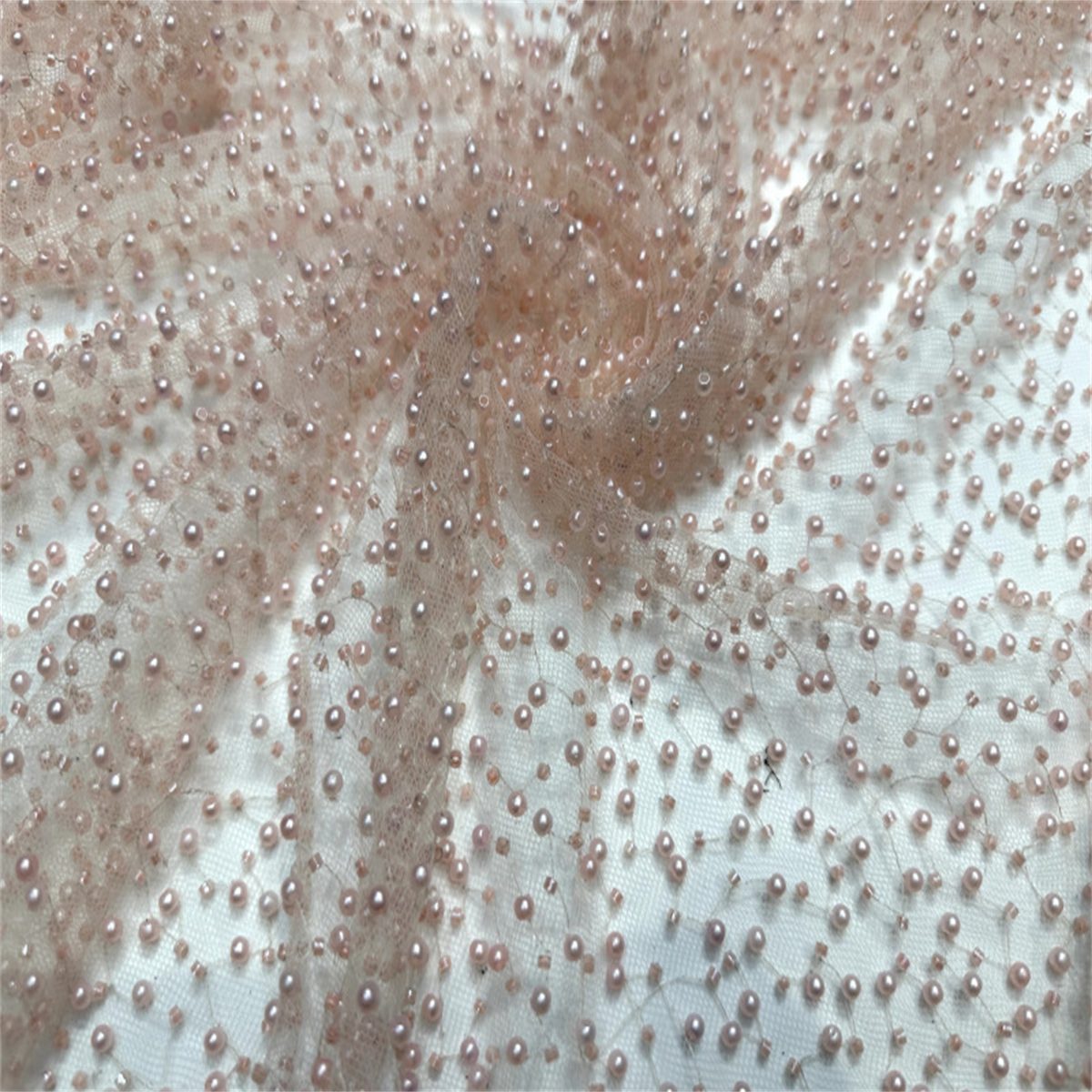 5 Yards Beaded Lace Fabric for Dresses & Gowns – Wedding & Bridal Lace Material | Love in Lace | NO. TDD411