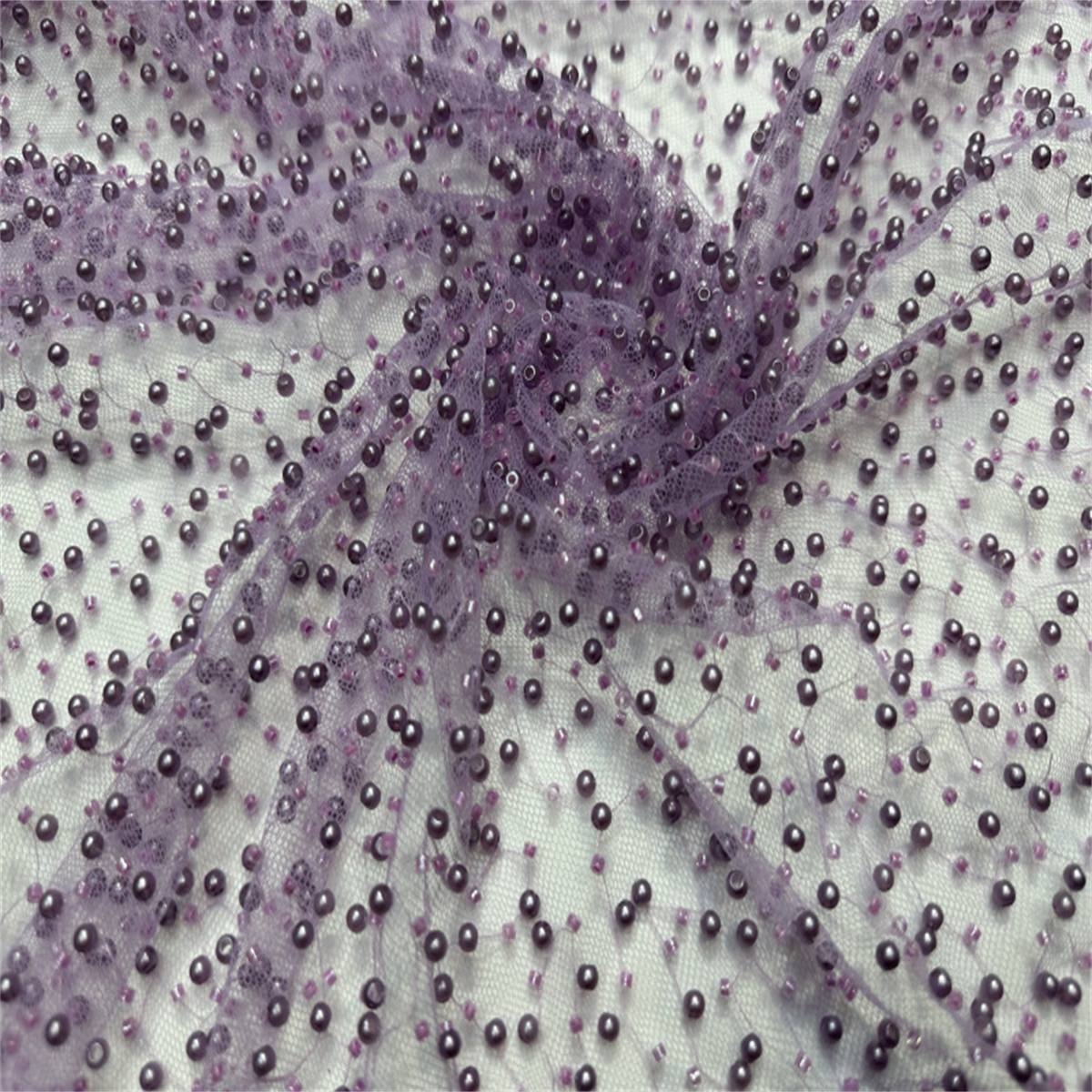5 Yards Beaded Lace Fabric for Dresses & Gowns – Wedding & Bridal Lace Material | Love in Lace | NO. TDD411