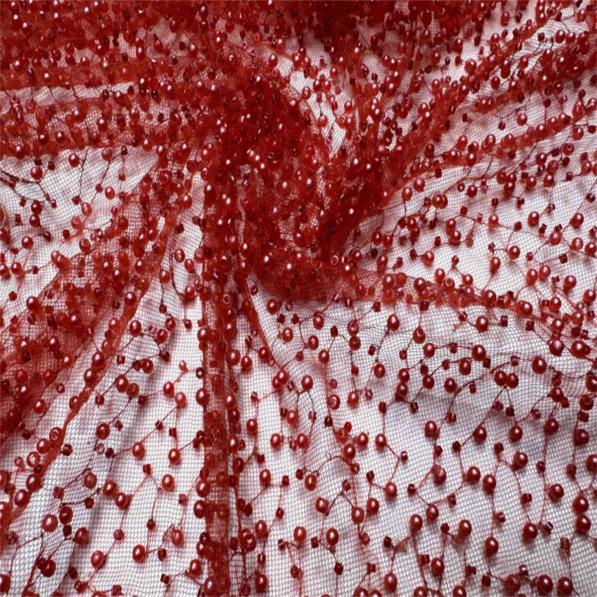 5 Yards Beaded Lace Fabric for Dresses & Gowns – Wedding & Bridal Lace Material | Love in Lace | NO. TDD411