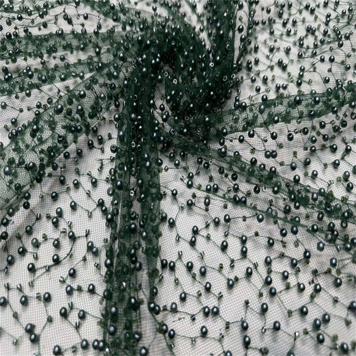 5 Yards Beaded Lace Fabric for Dresses & Gowns – Wedding & Bridal Lace Material | Love in Lace | NO. TDD411