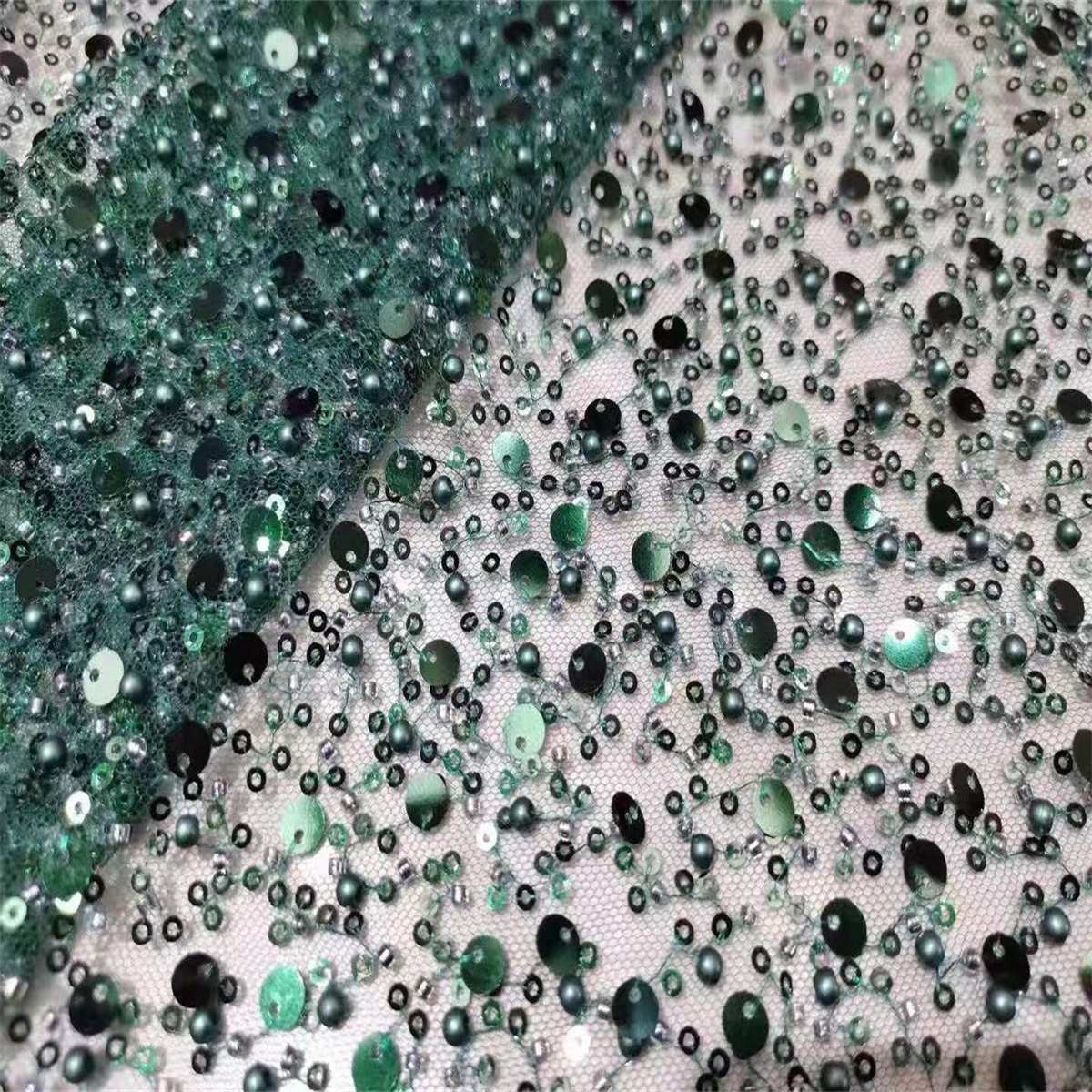 5 Yards Beaded Lace Fabric for Dresses & Gowns – Wedding & Bridal Lace Material | Love in Lace | NO. ZT067