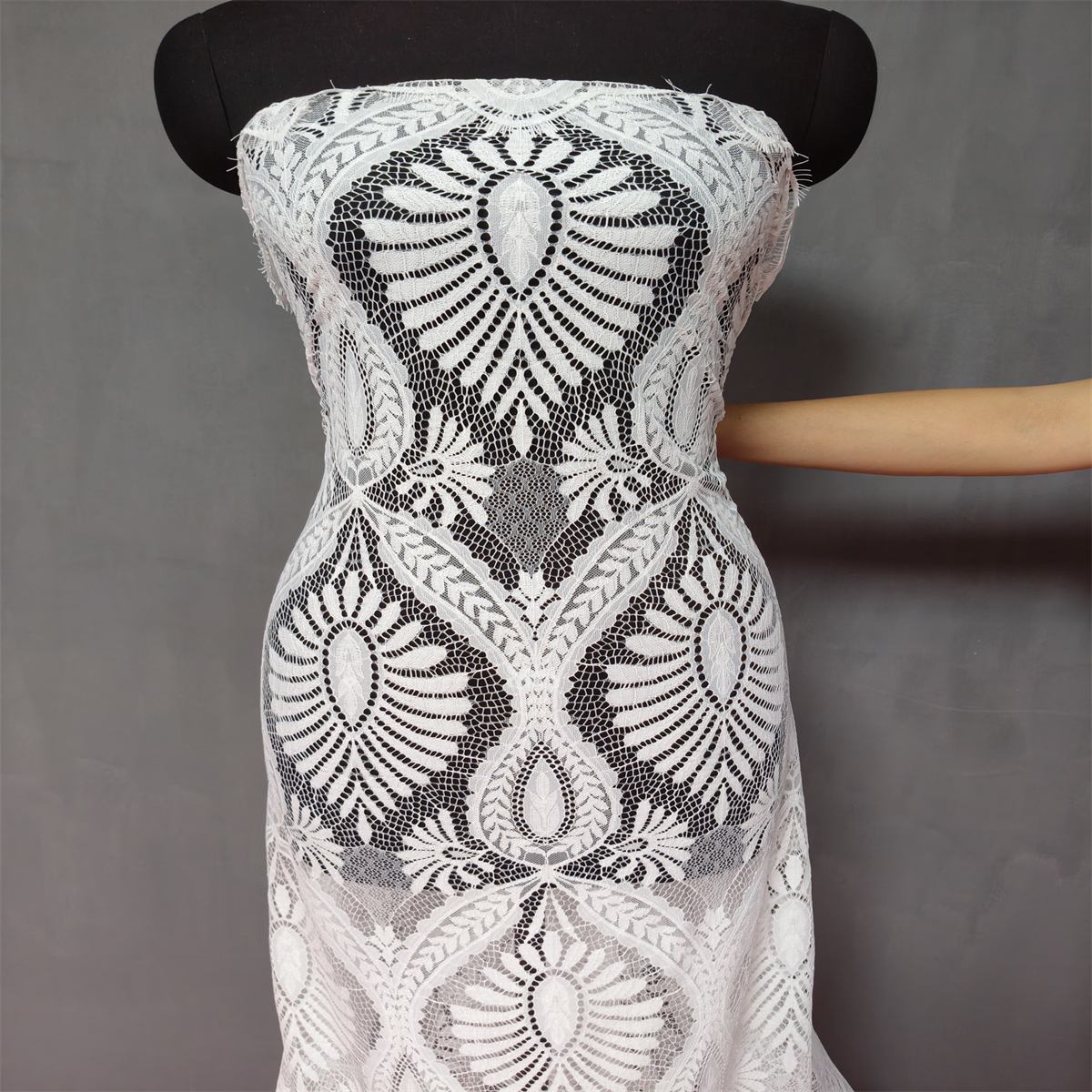 3 Meters Chantilly Lace Fabric for Dresses & Gowns – Wedding & Bridal Lace Material | Love in Lace | NO. QX001
