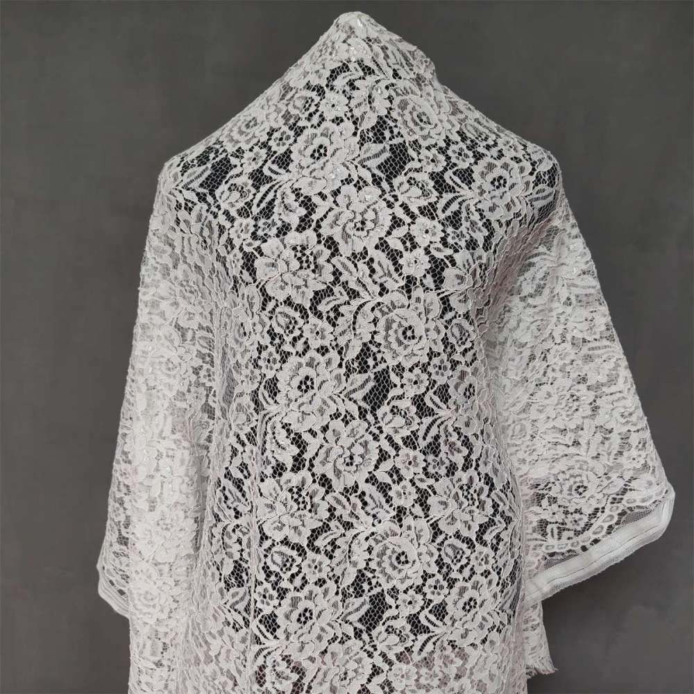 5 Yards Corded Stretchy Lace Material Fabric For Dresses
