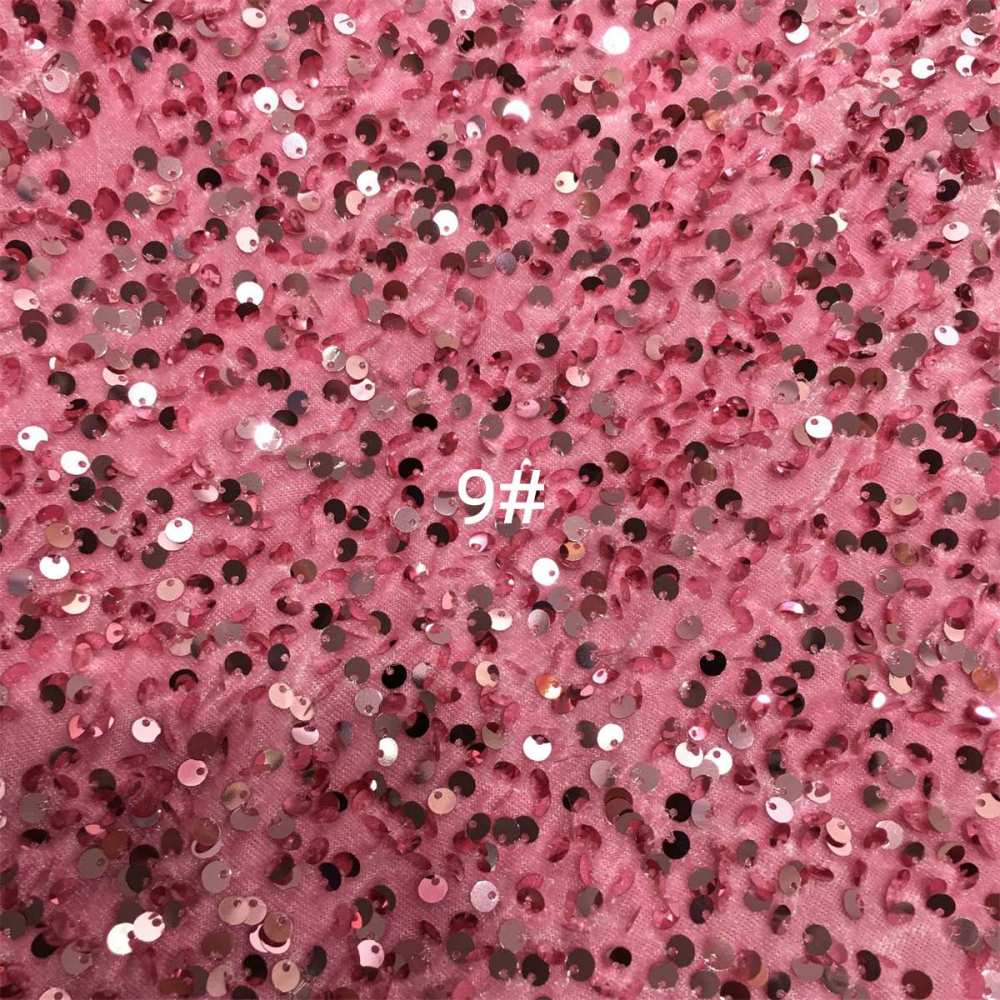 5 Yards Sequin Velvet Fabric for Dresses & Gowns – Sequin Lace Material | Love in Lace | NO. ZT153