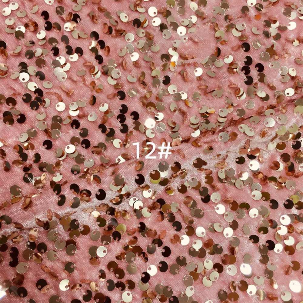 5 Yards Sequin Velvet Fabric for Dresses & Gowns – Sequin Lace Material | Love in Lace | NO. ZT153