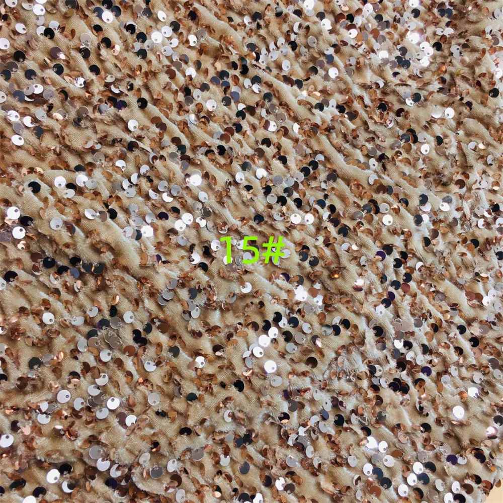 5 Yards Sequin Velvet Fabric for Dresses & Gowns – Sequin Lace Material | Love in Lace | NO. ZT153