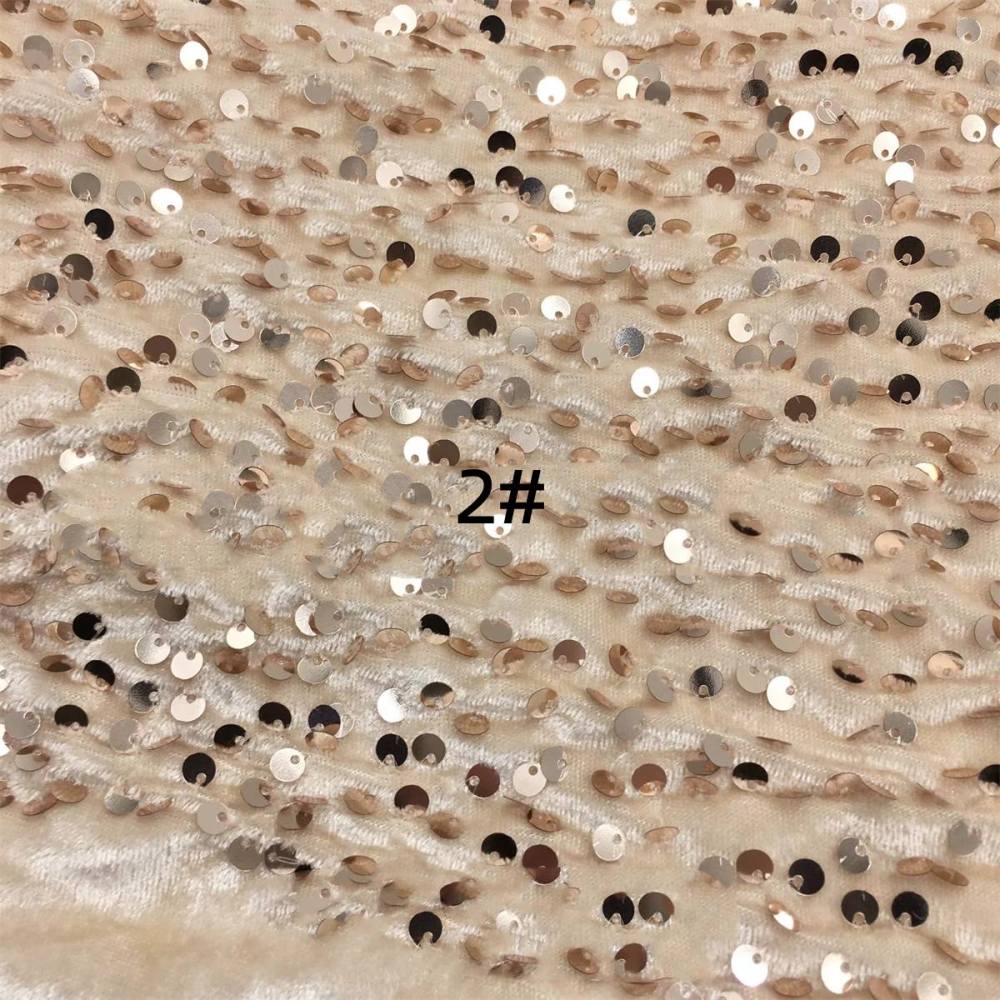 5 Yards Sequin Velvet Fabric for Dresses & Gowns – Sequin Lace Material | Love in Lace | NO. ZT153