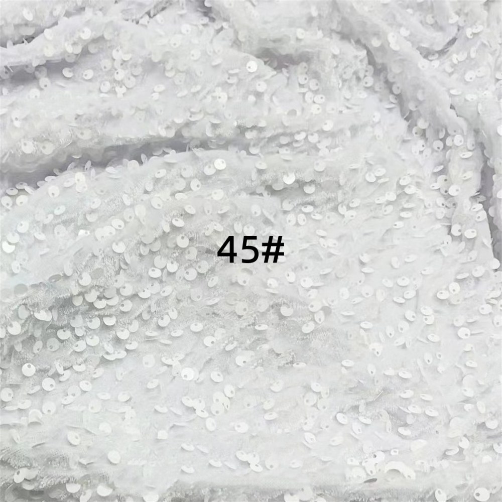 5 Yards Sequin Velvet Fabric for Dresses & Gowns – Sequin Lace Material | Love in Lace | NO. ZT153