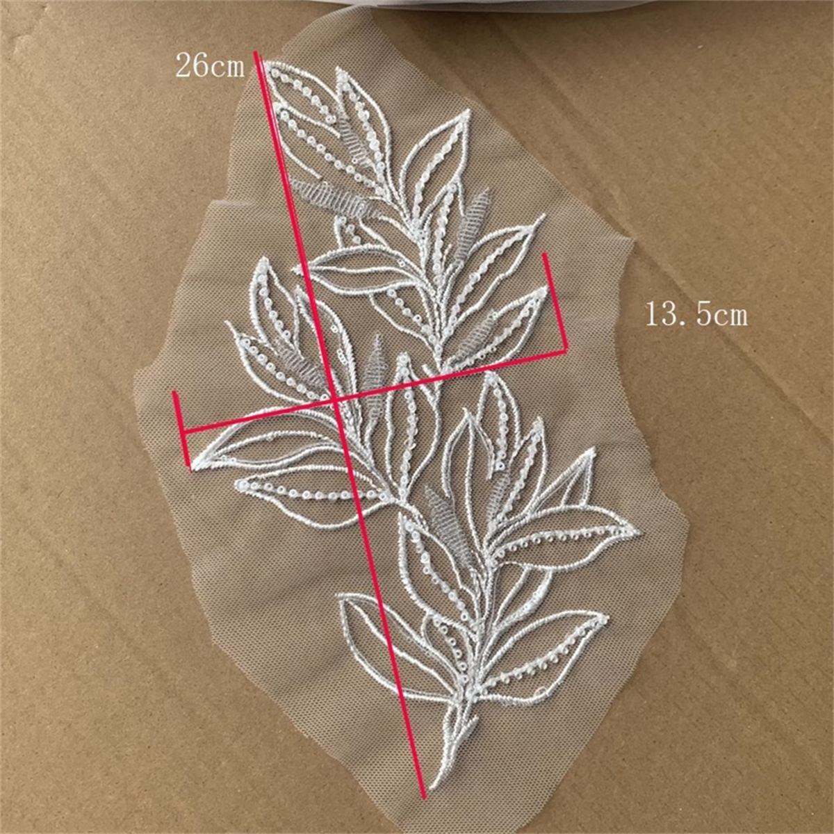 4 Pieces Wedding Lace Applique, Bridal Lace Applique, Embroidered Beaded Lace Appliques | Love in Lace | NO. SDY012