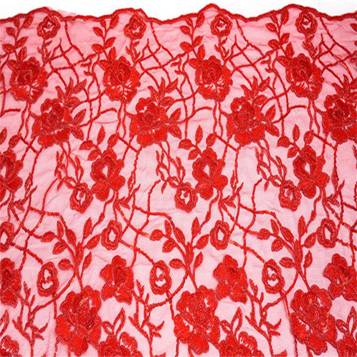 1 Yard Sequined Embroidered Lace Material Fabric
