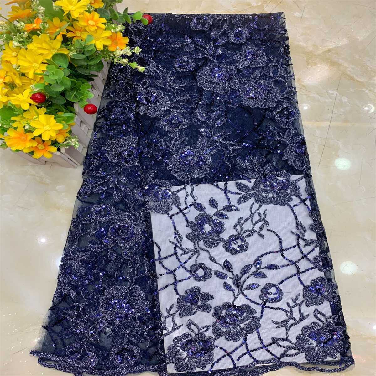 1 Yard Sequined Embroidered Lace Material Fabric