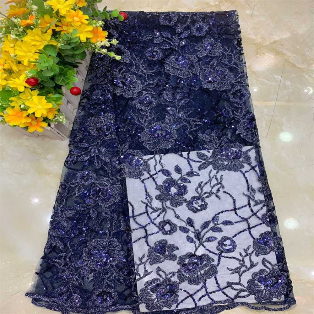 1 Yard Sequined Embroidered Lace Material Fabric