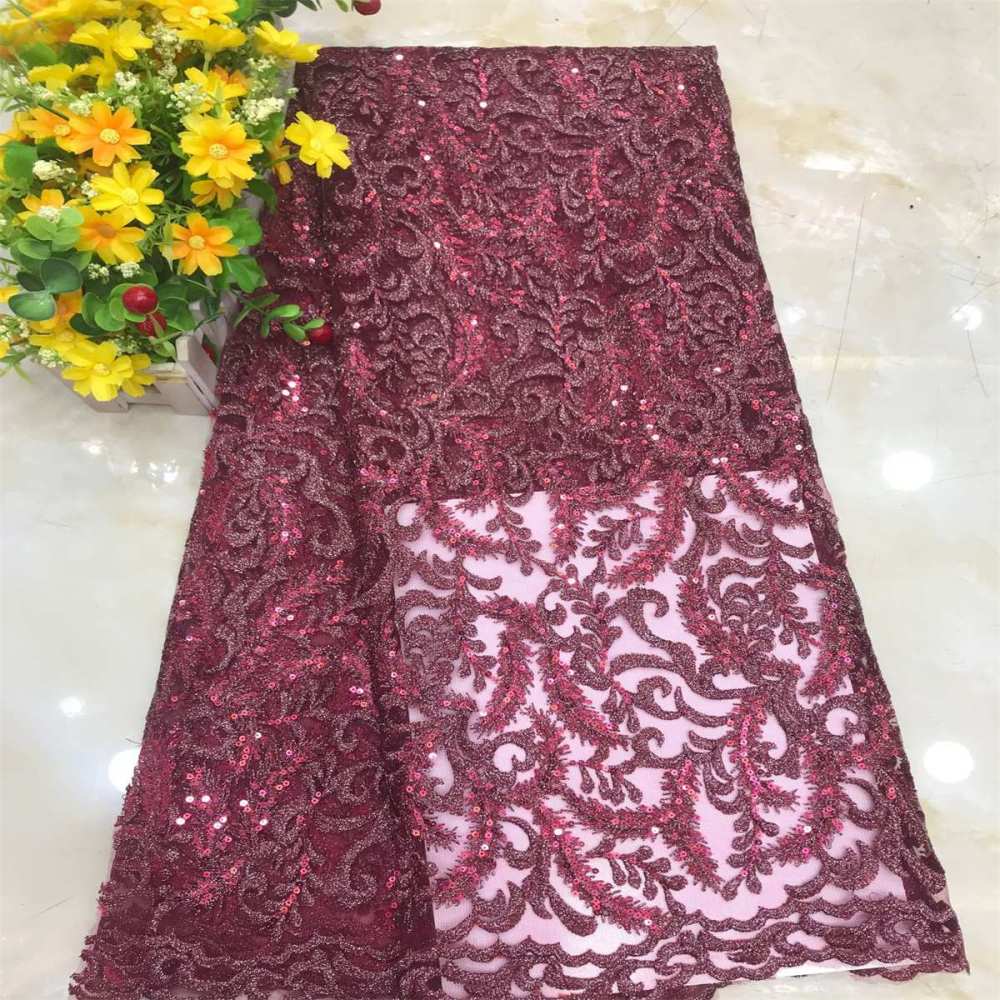 5 Yards Embroidered Sequin Fabric, Embroidered Sequin Tulle Lace | Love in Lace | NO. DX032
