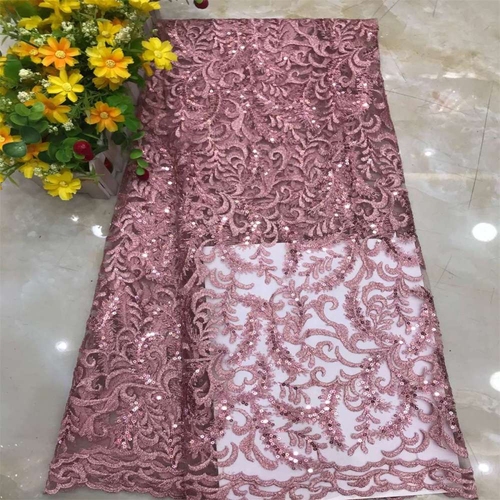 5 Yards Embroidered Sequin Fabric, Embroidered Sequin Tulle Lace | Love in Lace | NO. DX032
