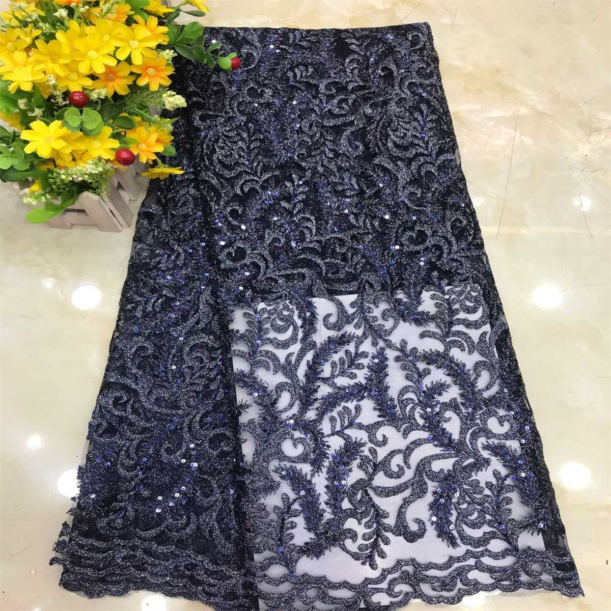 5 Yards Embroidered Sequin Fabric, Embroidered Sequin Tulle Lace | Love in Lace | NO. DX032