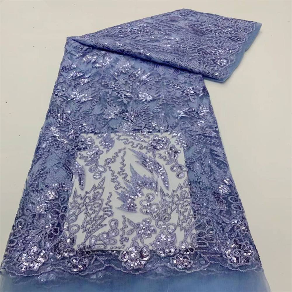 5 Yards Embroidered Sequin Fabric, Embroidered Sequin Tulle Lace | Love in Lace | NO. JS018