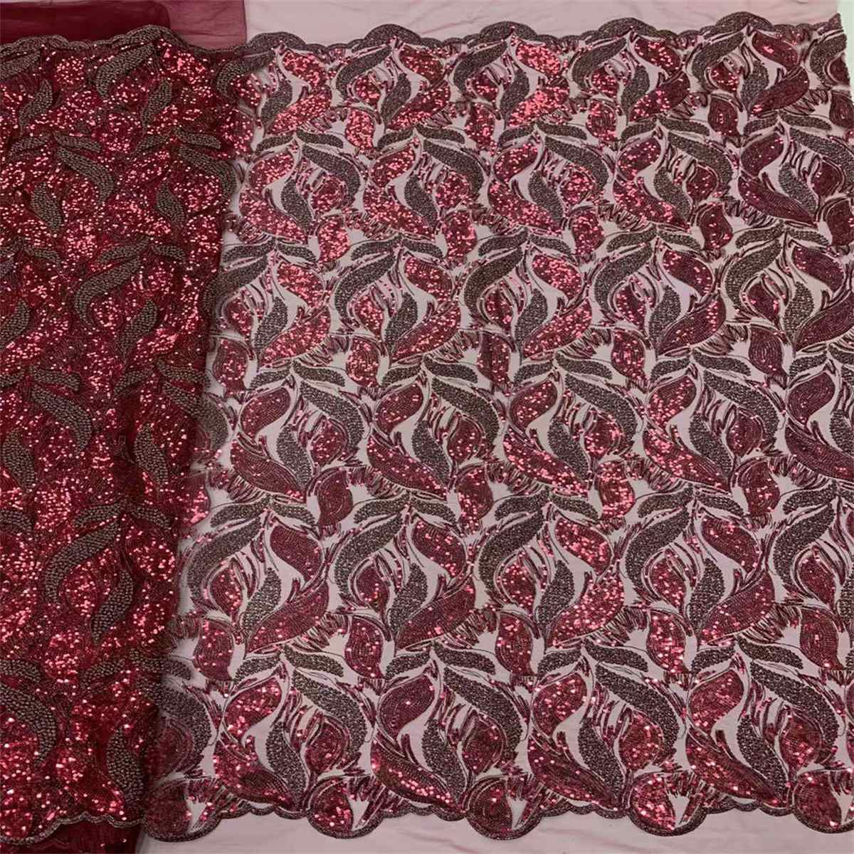 5 Yards Embroidered Sequin Fabric, Embroidered Sequin Tulle Lace | Love in Lace | NO. JX123
