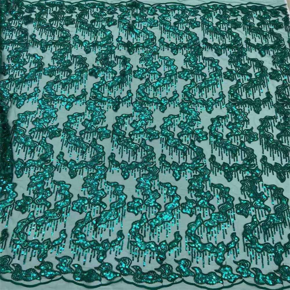 5 Yards Embroidered Sequin Fabric, Corded Embroidered Sequin Tulle Lace | Love in Lace | NO. JX289