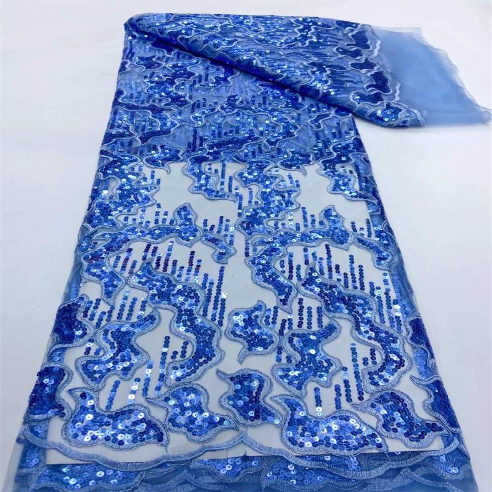 5 Yards Embroidered Sequin Fabric, Corded Embroidered Sequin Tulle Lace | Love in Lace | NO. JX289