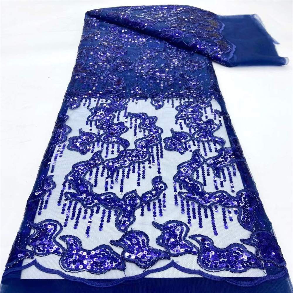 5 Yards Embroidered Sequin Fabric, Corded Embroidered Sequin Tulle Lace | Love in Lace | NO. JX289