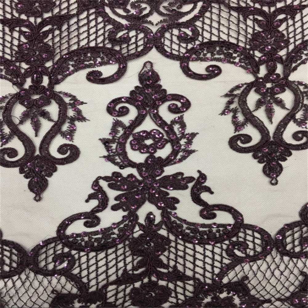 5 Yards Embroidered Sequin Fabric, Embroidered Sequin Tulle Lace | Love in Lace | NO. TDD340