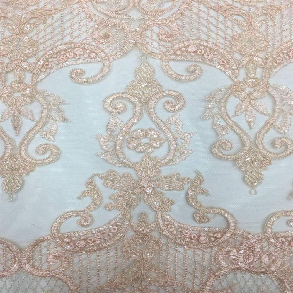 5 Yards Embroidered Sequin Fabric, Embroidered Sequin Tulle Lace | Love in Lace | NO. TDD340
