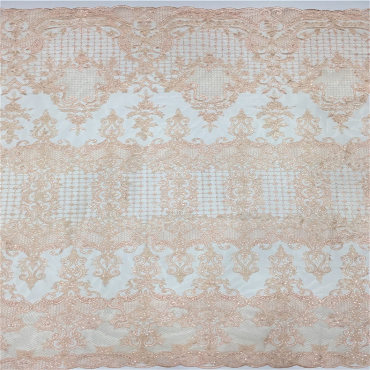 5 Yards Embroidered Sequin Fabric, Embroidered Sequin Tulle Lace | Love in Lace | NO. TDD340