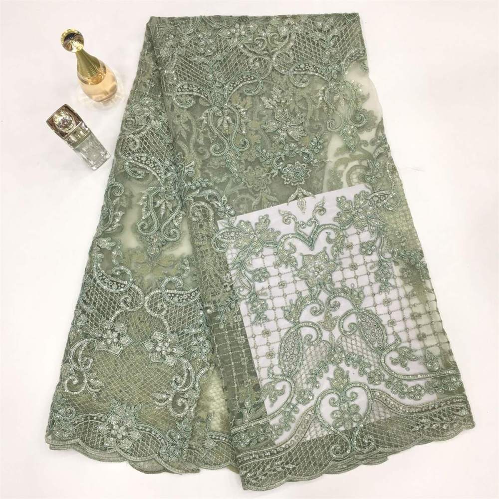 5 Yards Embroidered Sequin Fabric, Embroidered Sequin Tulle Lace | Love in Lace | NO. TDD340