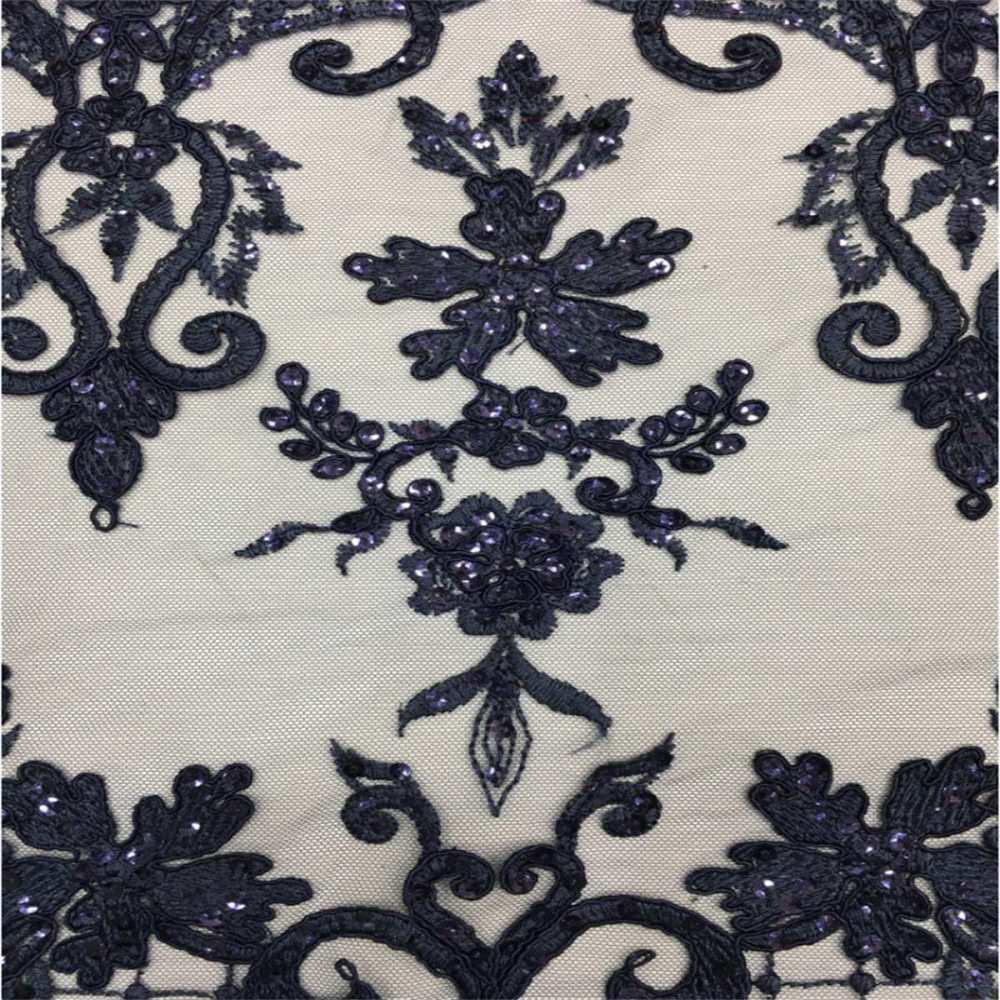 5 Yards Embroidered Sequin Fabric, Embroidered Sequin Tulle Lace | Love in Lace | NO. TDD340