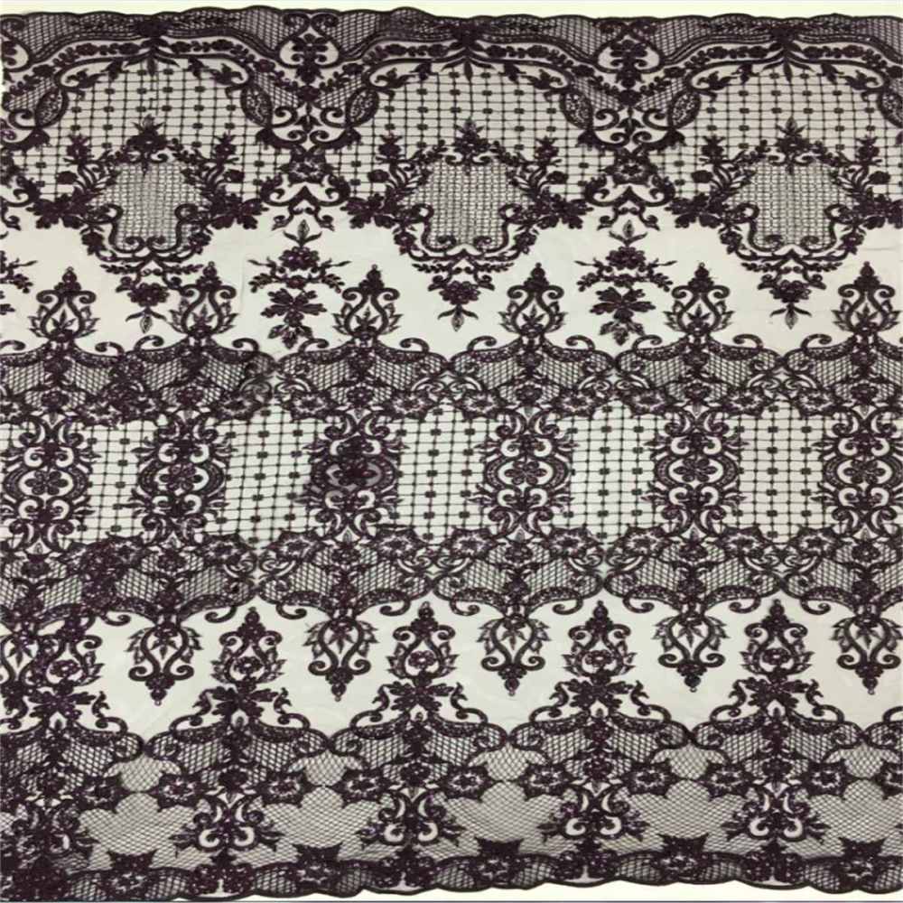 5 Yards Embroidered Sequin Fabric, Embroidered Sequin Tulle Lace | Love in Lace | NO. TDD340