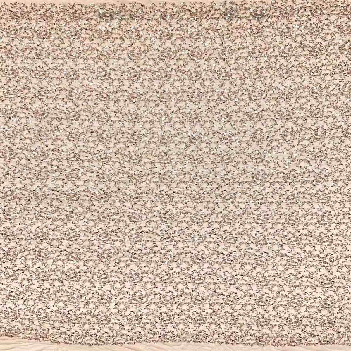 5 Yards Beaded Mesh Fabric, Beaded Tulle Fabric with Beads, Pearls & Sequins | Love in Lace | NO. HN280