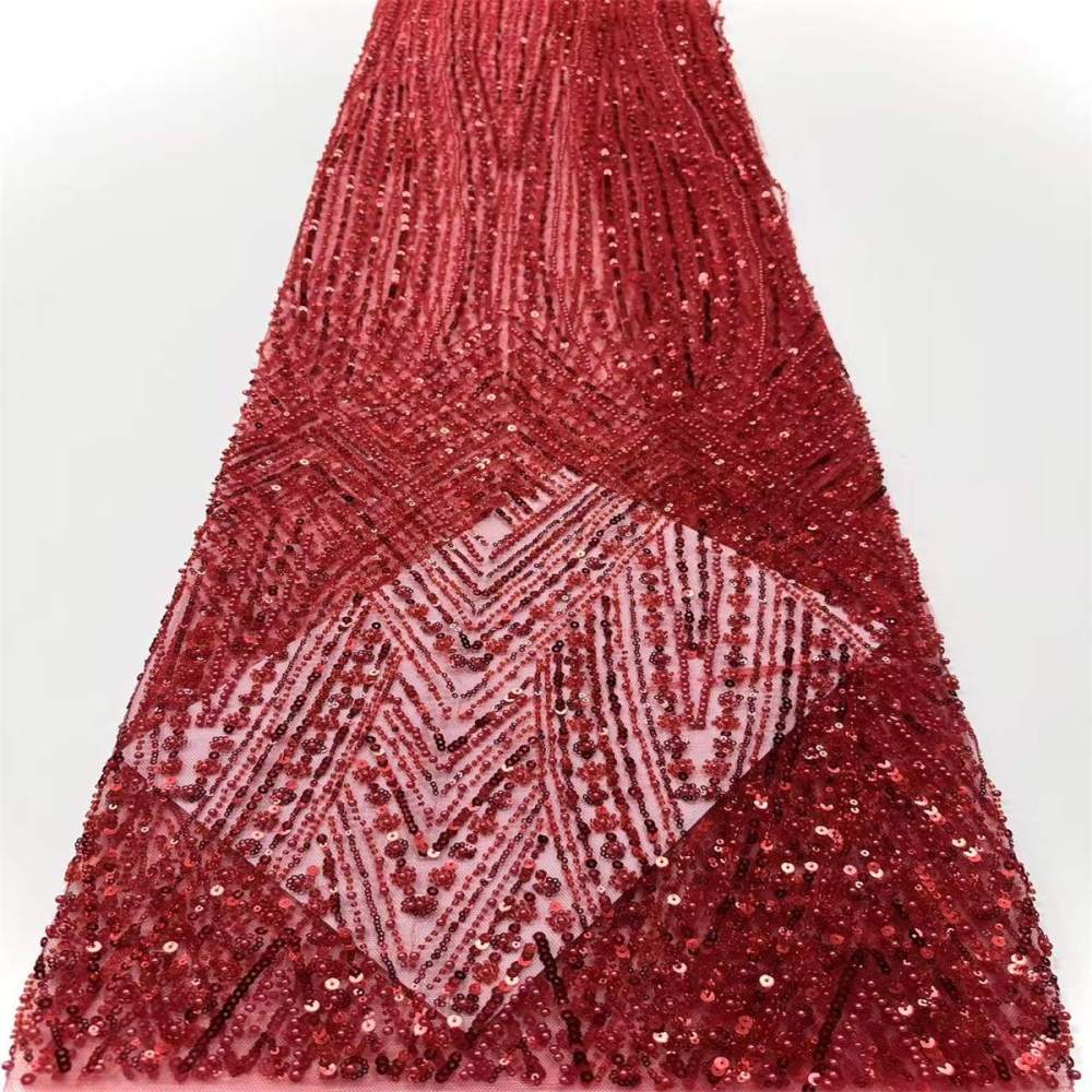 Beaded Tulle Fabric HN291