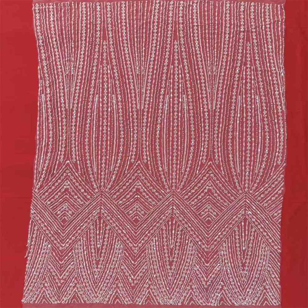 Beaded Tulle Fabric HN291