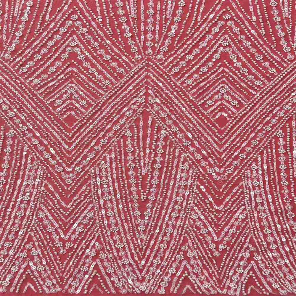 Beaded Tulle Fabric HN291
