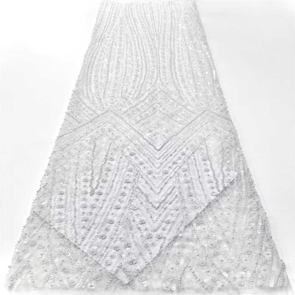 Beaded Tulle Fabric HN291