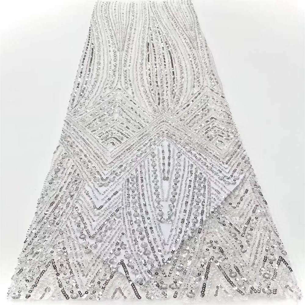 Beaded Tulle Fabric HN291