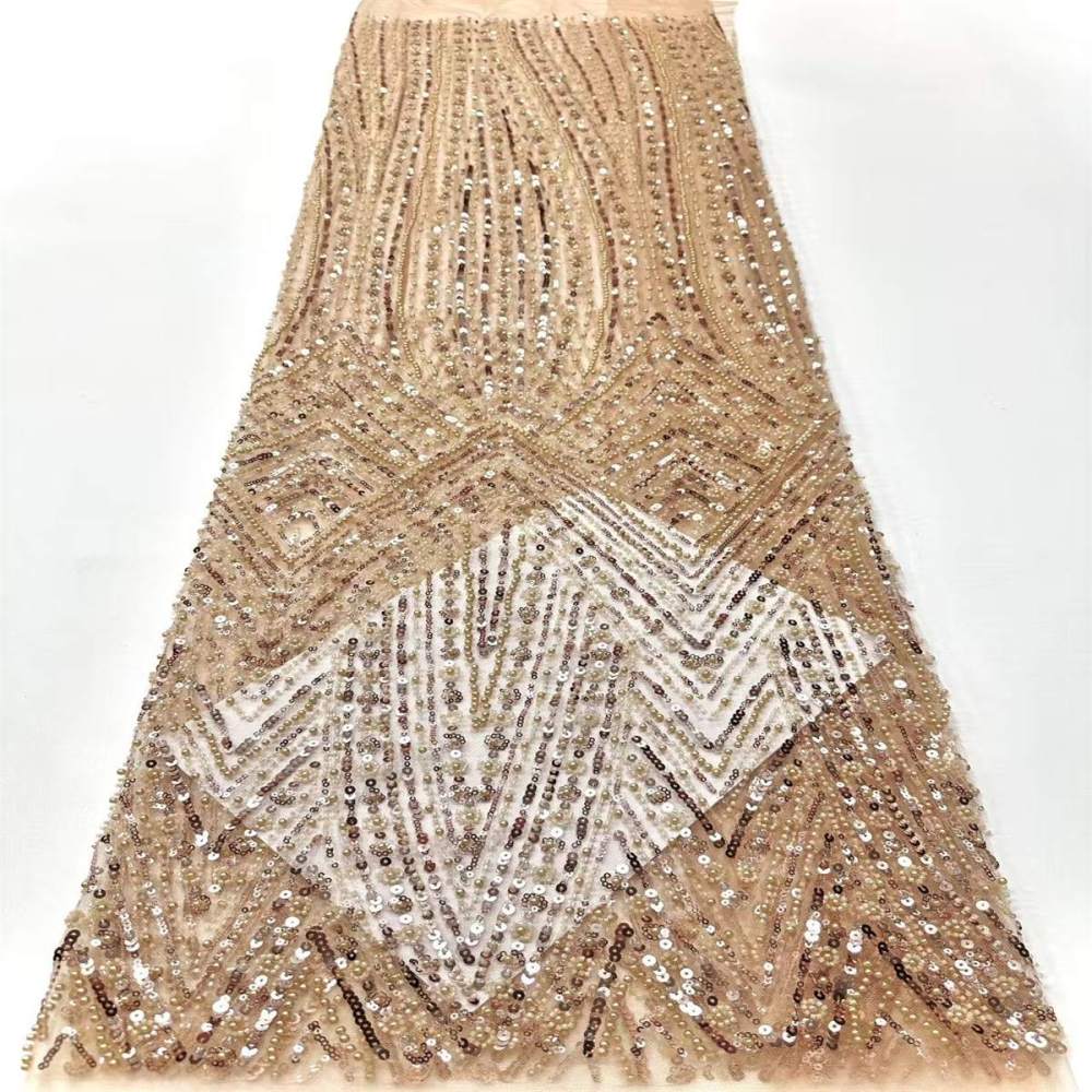 Beaded Tulle Fabric HN291