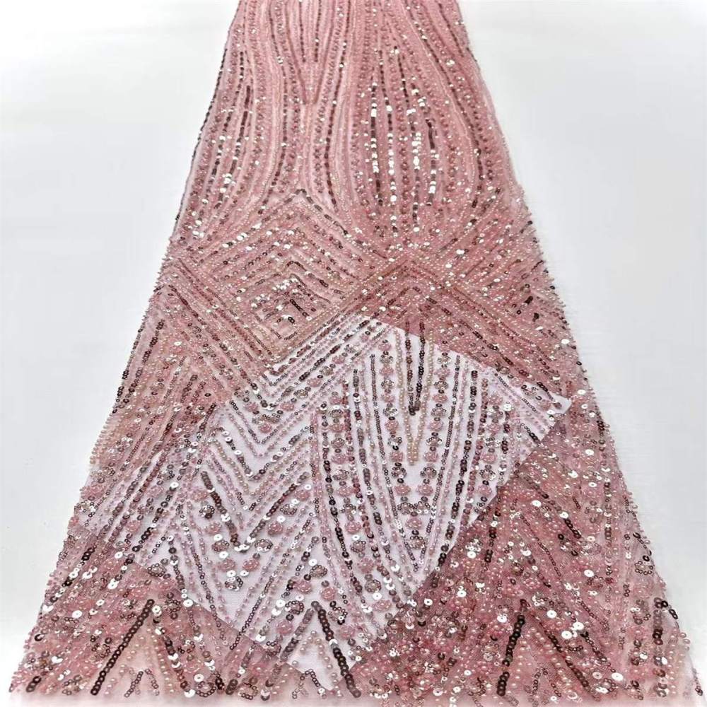 Beaded Tulle Fabric HN291
