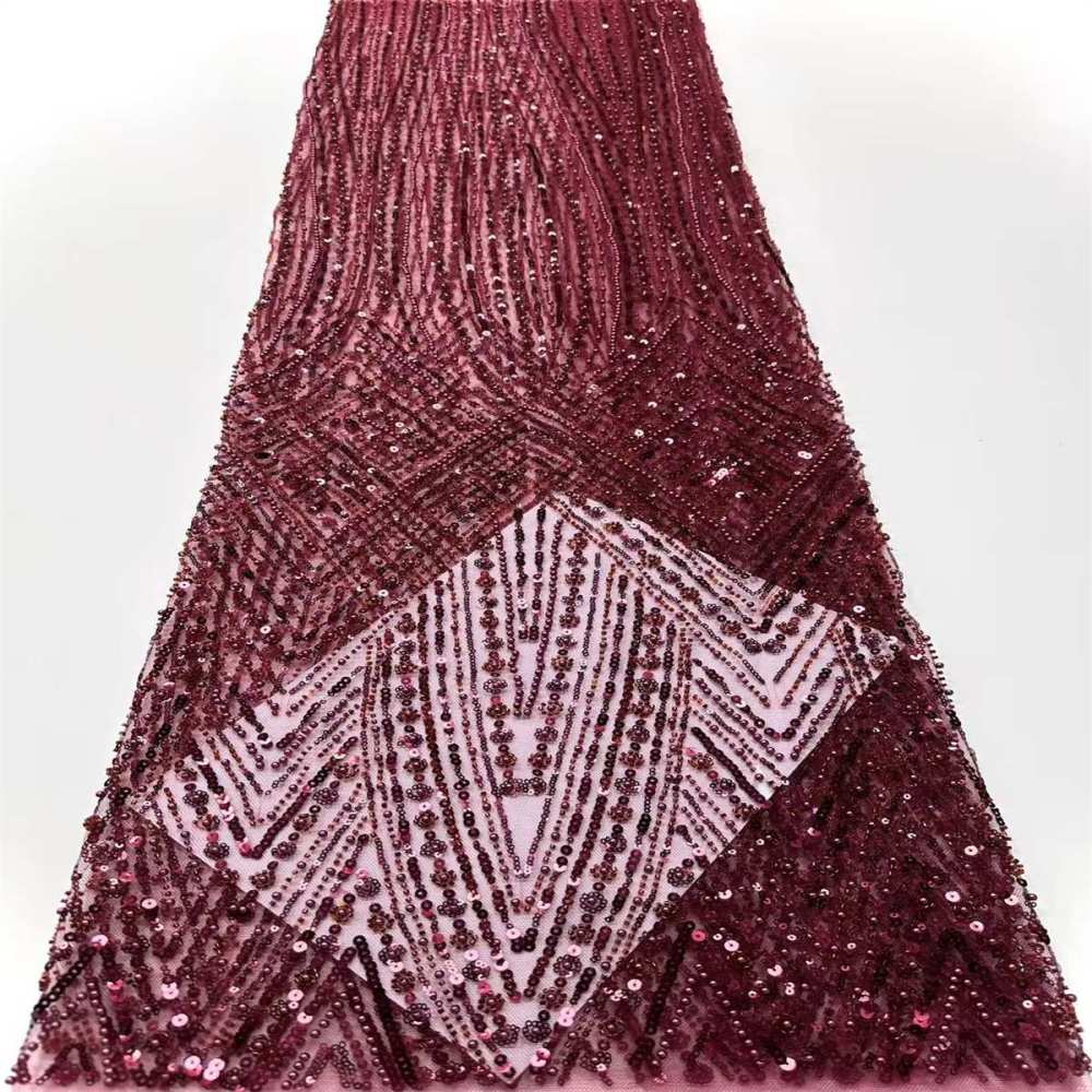 Beaded Tulle Fabric HN291