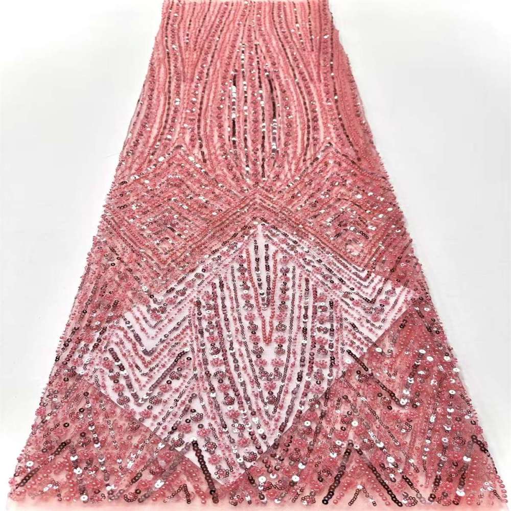 Beaded Tulle Fabric HN291