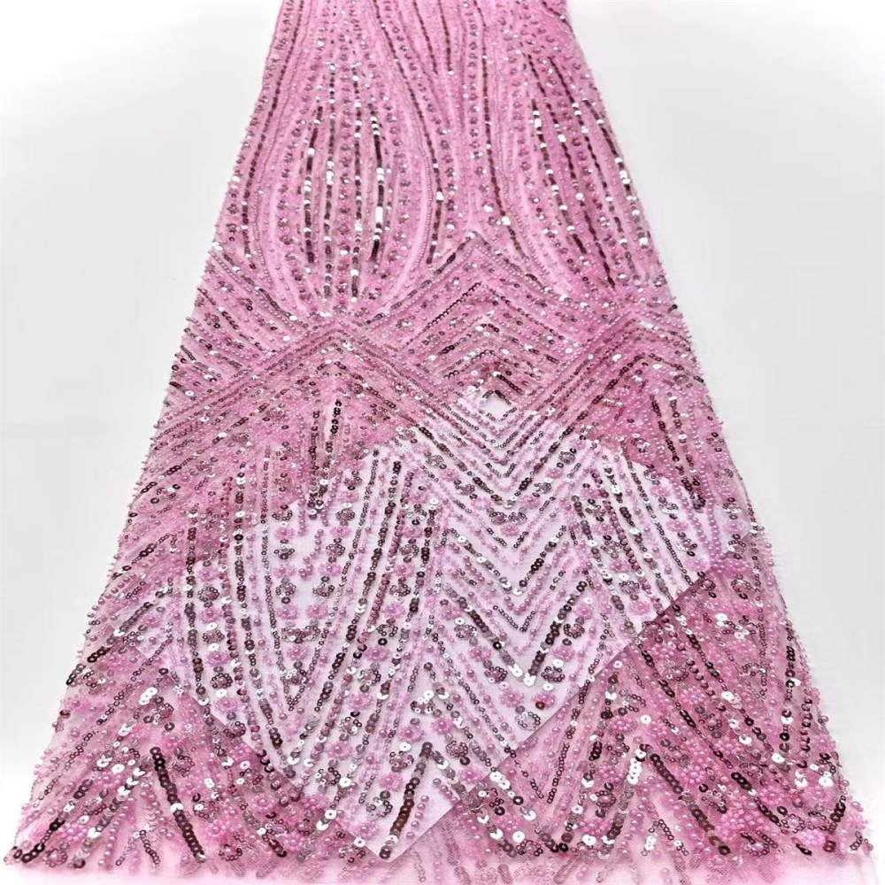 Beaded Tulle Fabric HN291